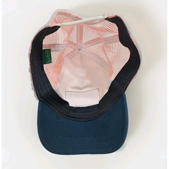 LL Bean Trucker Hat Cap Snapback Adjustable Women's Pink Mesh Logo - Picture 5 of 6